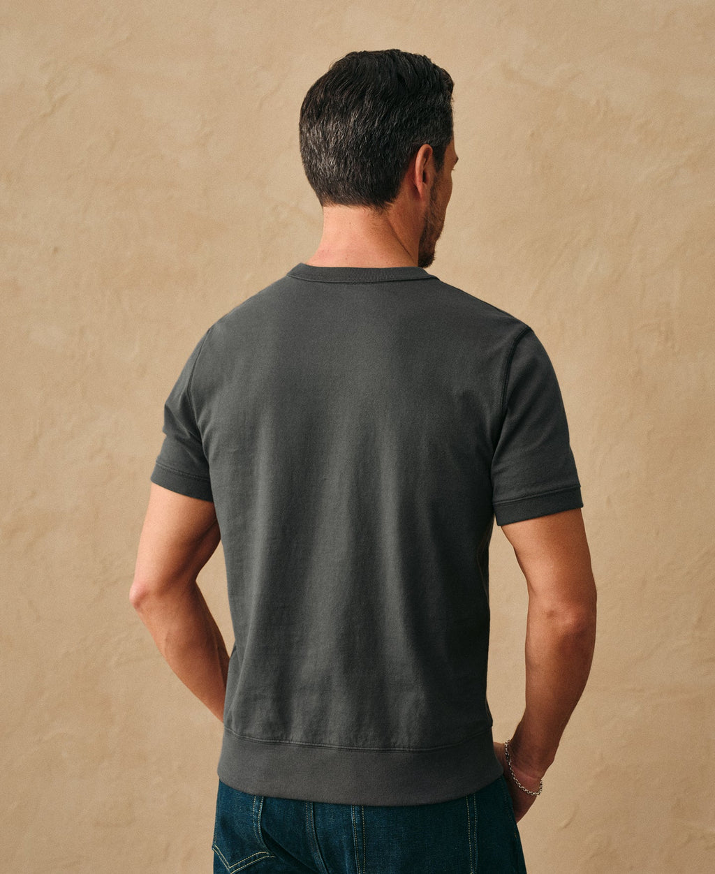1950s V-Gusset Cotton T-Shirt - Vintage Black