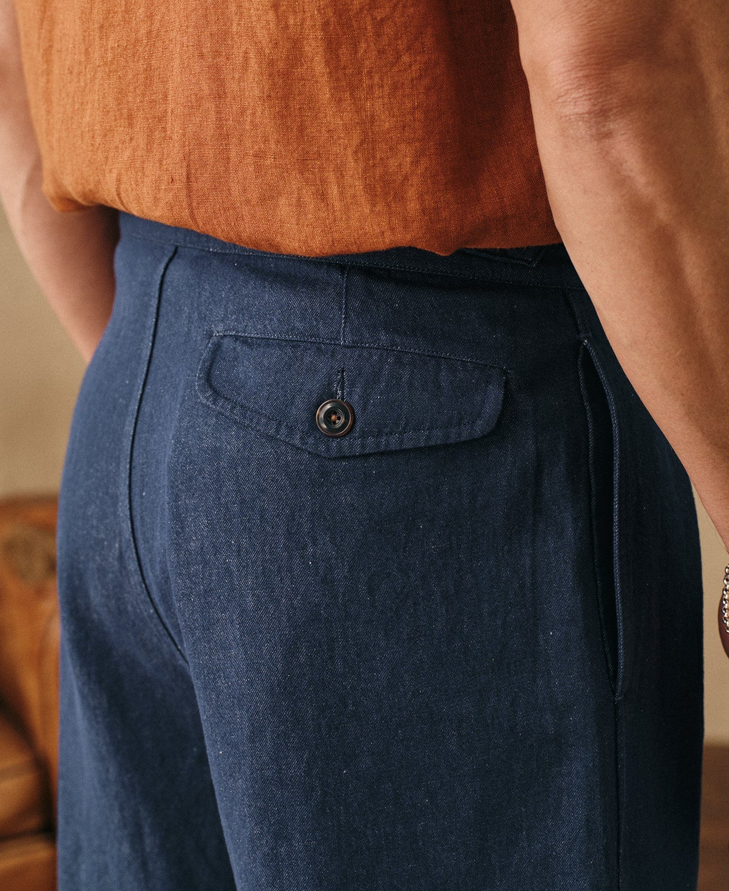 Relaxed Double-Pleated Hemp-Cotton Shorts