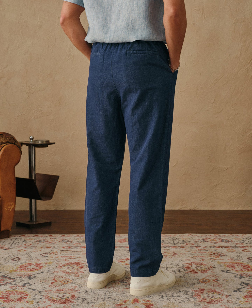 Tapered Hemp-Cotton Blend Pants