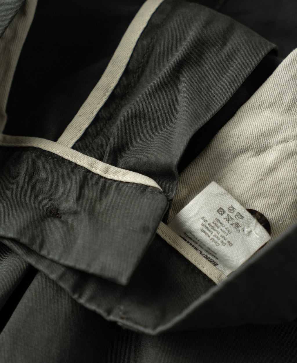 Vintage Washed Tapered 5-Pocket Pants - Dark Gray