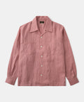 Cuban Collar Linen Shirt - Pink
