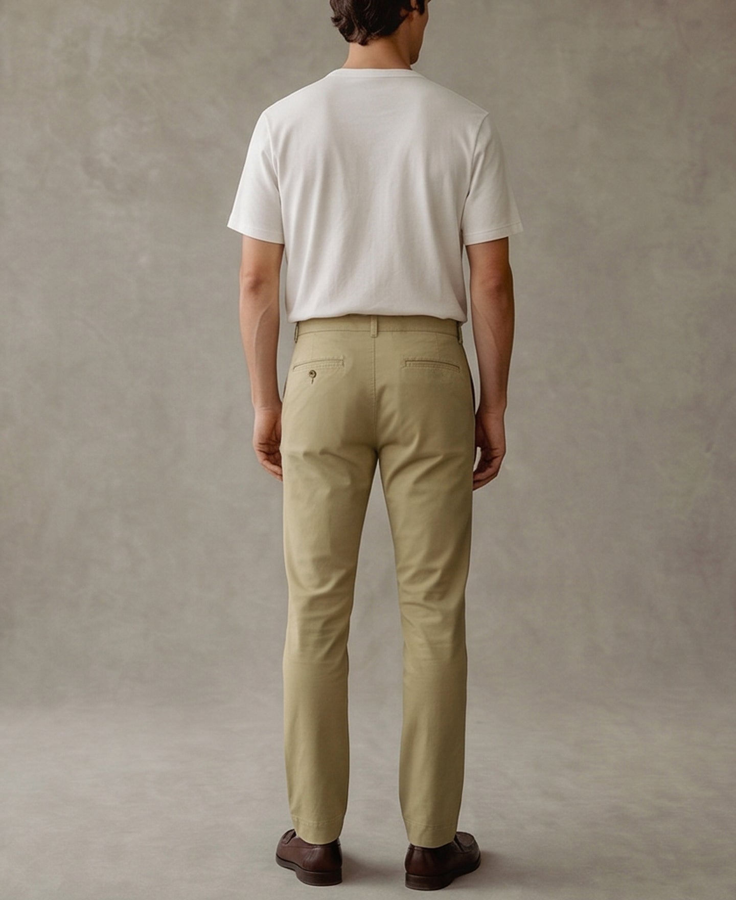 Cotton-Blend Slim Tapered Trousers - Khaki