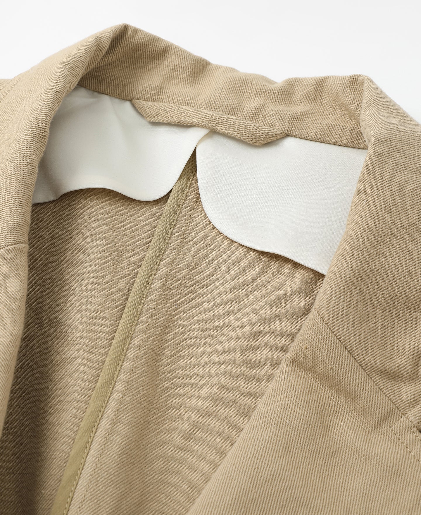 Textured Linen-Cotton Blend Sack Jacket – Khaki