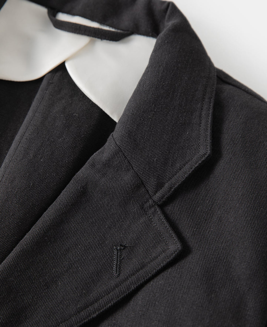 Textured Linen-Cotton Blend Sack Jacket – Black