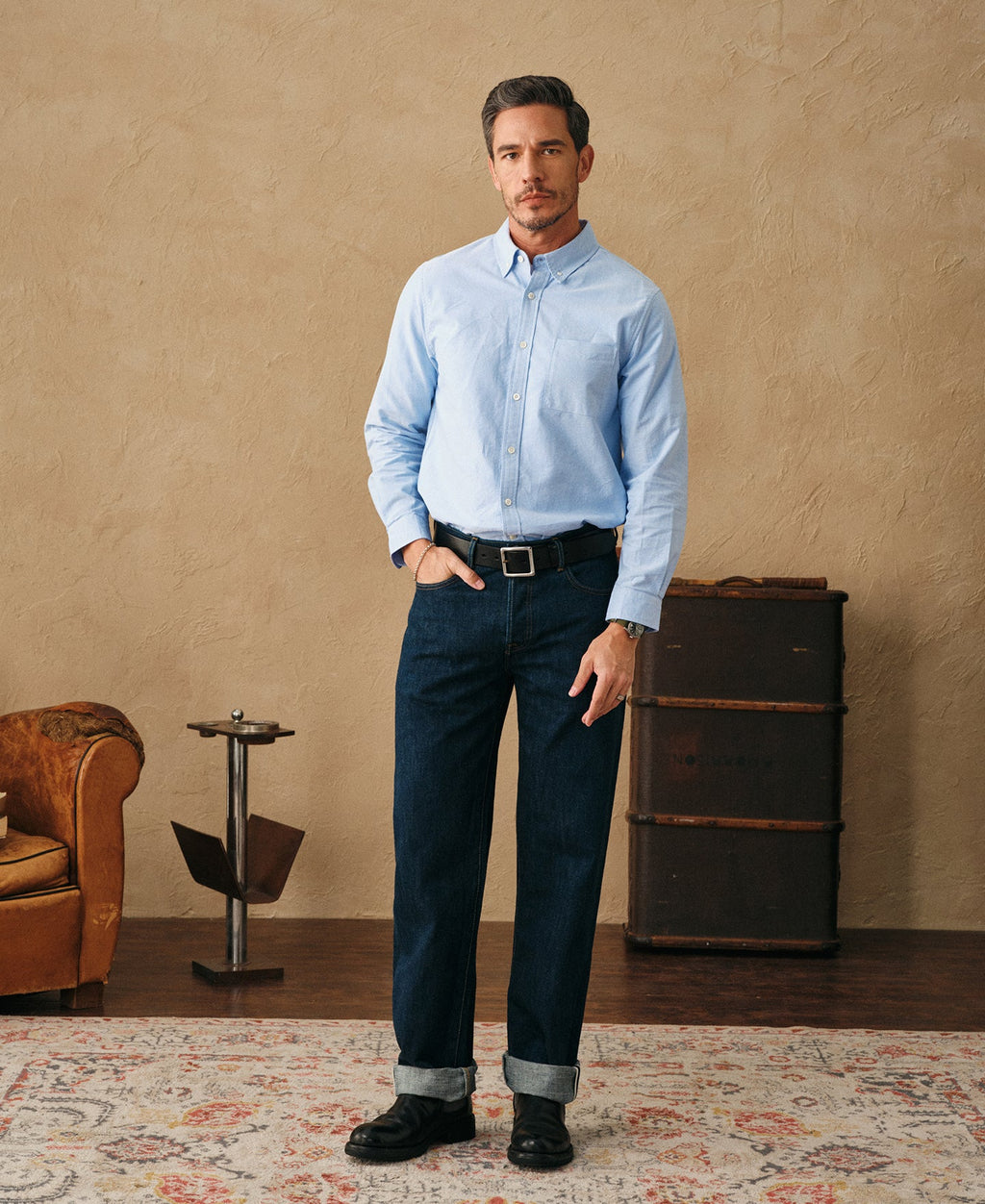 Classic Button-Down Oxford Shirt - Blue