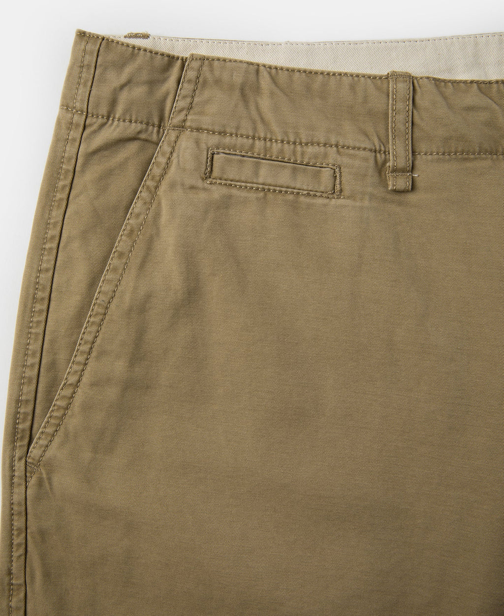 1930s Washed Officer Chino Shorts - Khaki