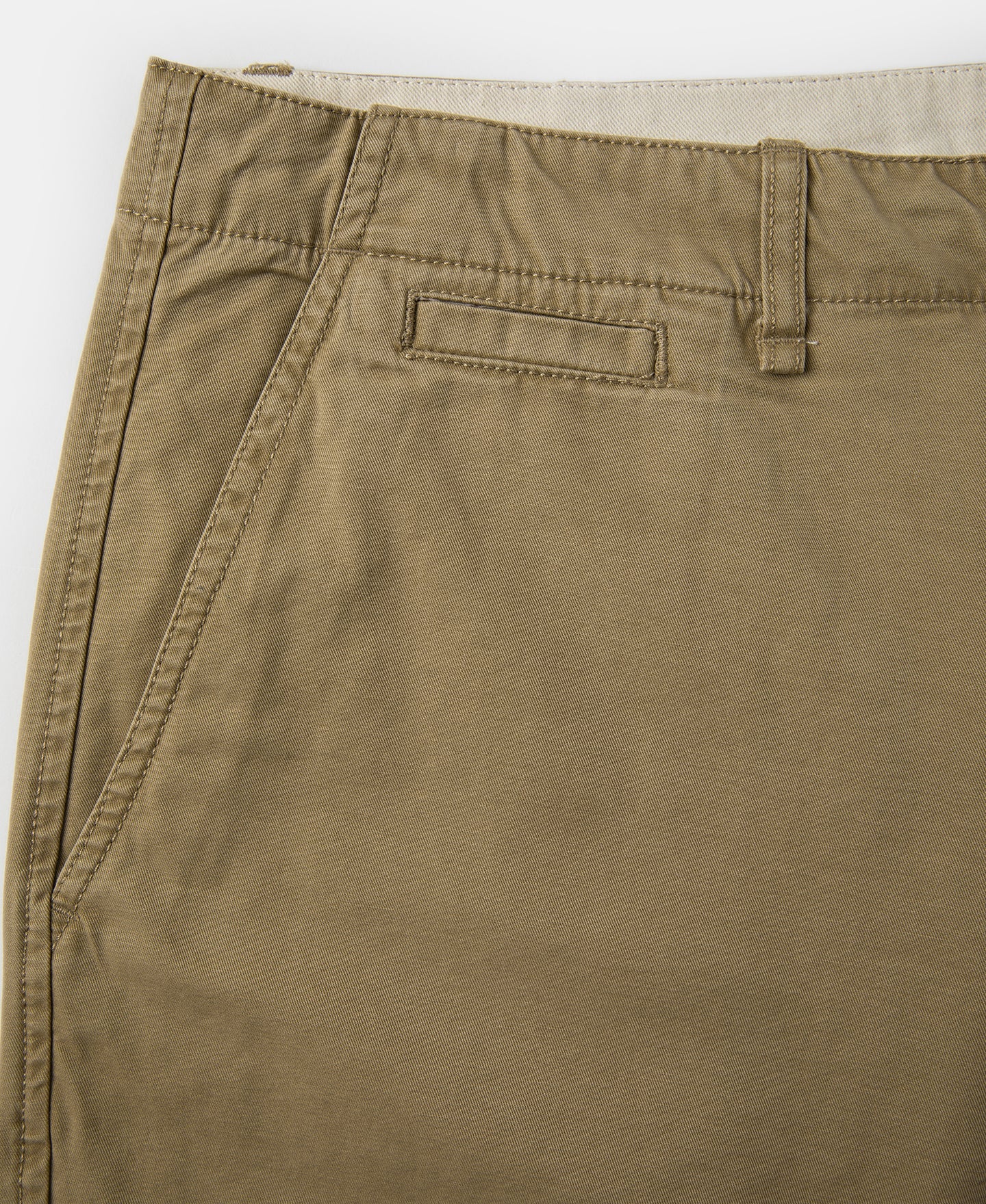 1930s Washed Officer Chino Shorts - Khaki