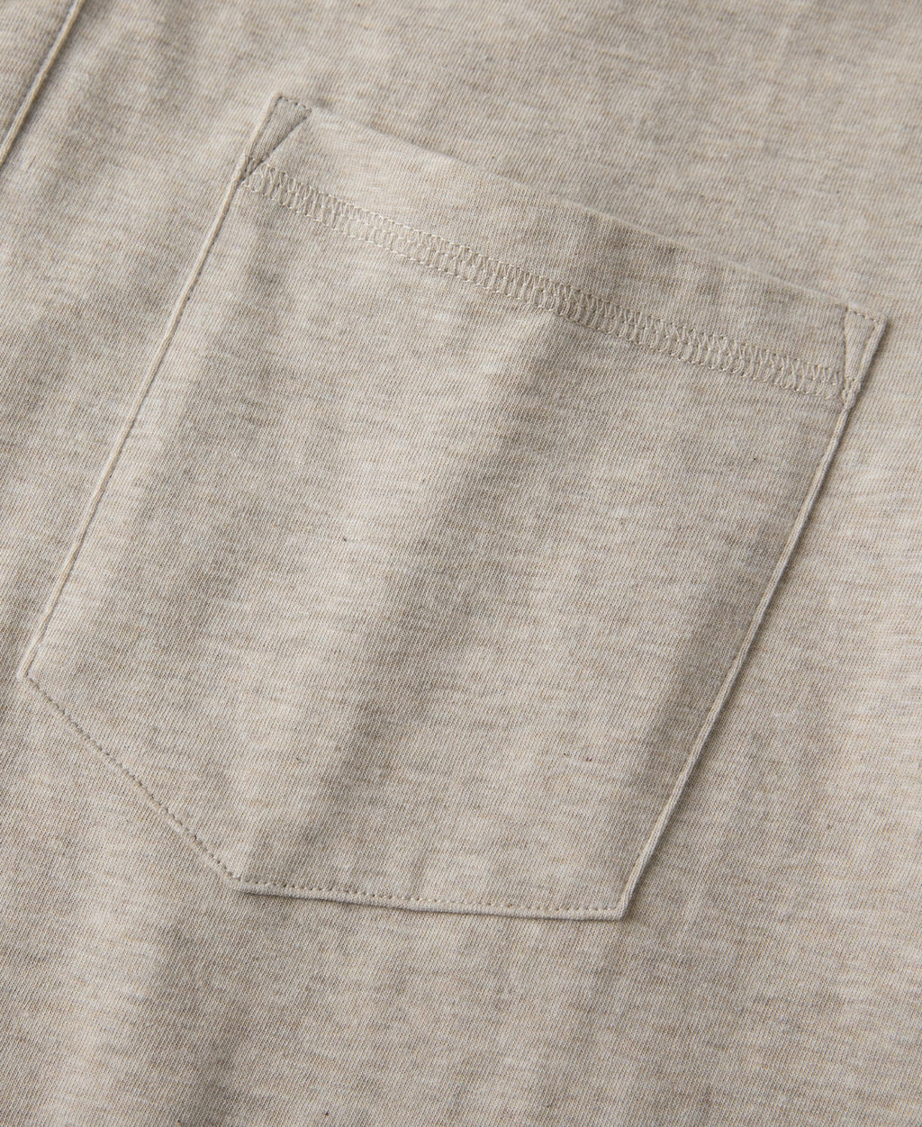 1940s Slub Cotton Henley Pocket T-Shirt - Oats