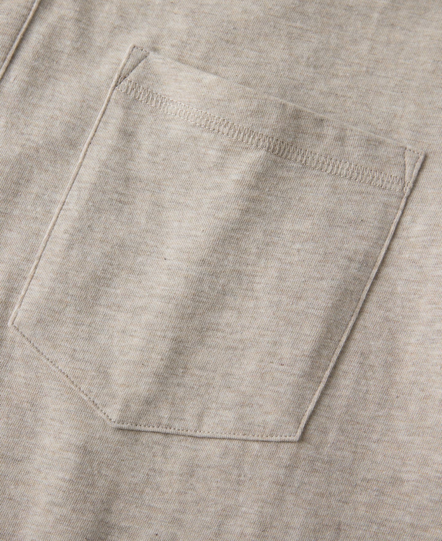 1940s Slub Cotton Henley Pocket T-Shirt - Oats