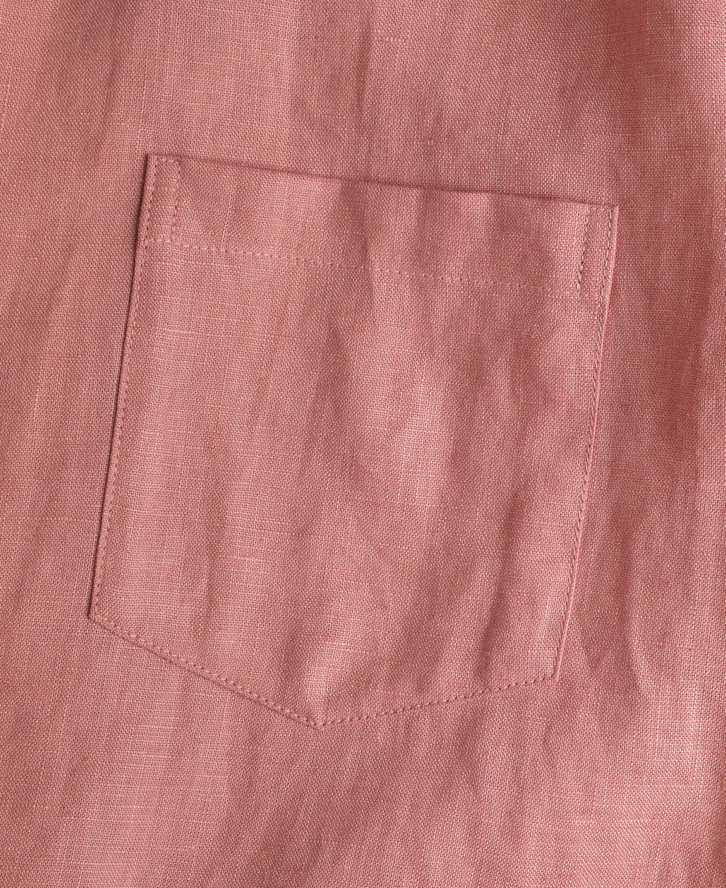 Cuban Collar Linen Shirt - Pink