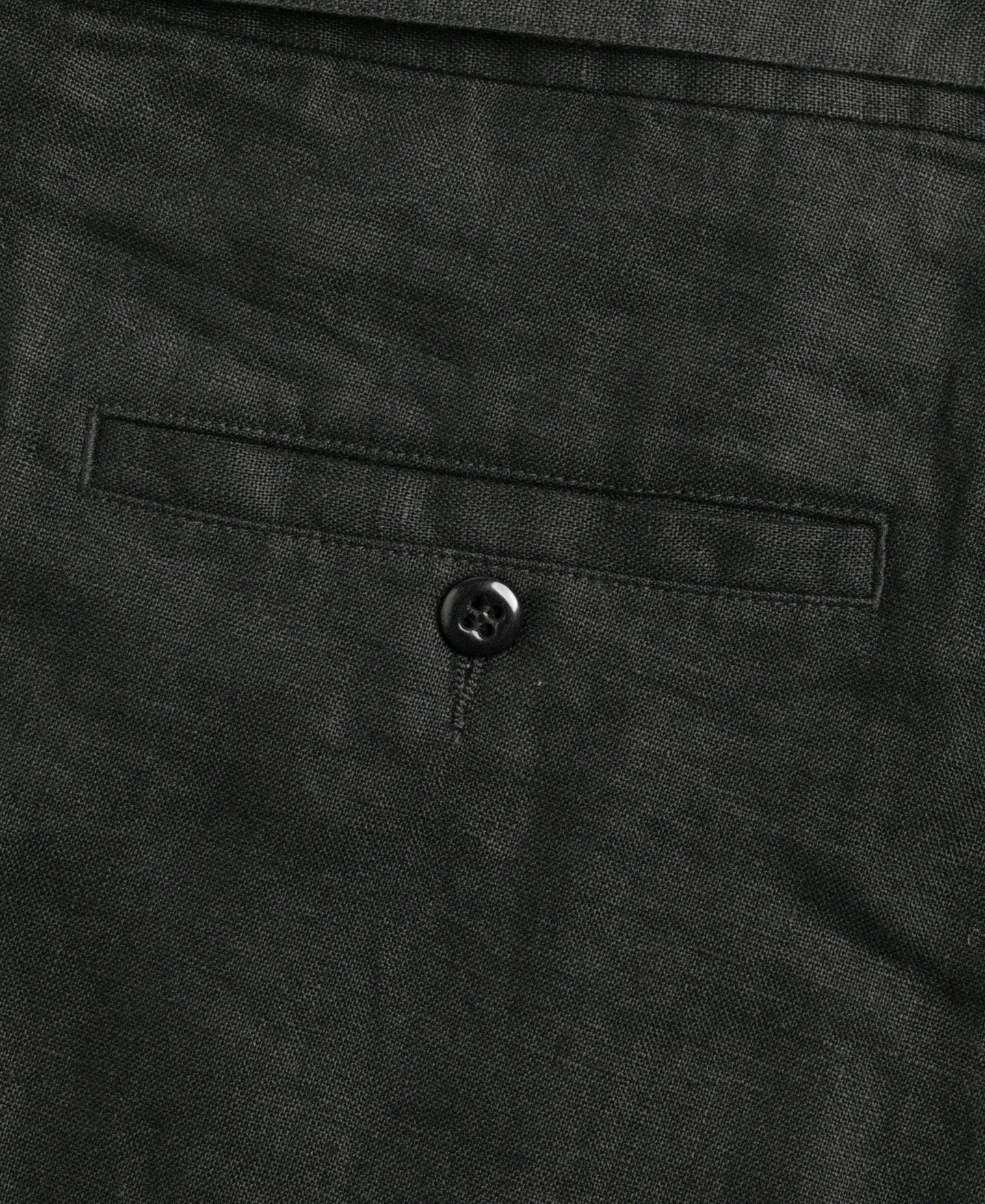 Linen Double Pleated Trousers - Black