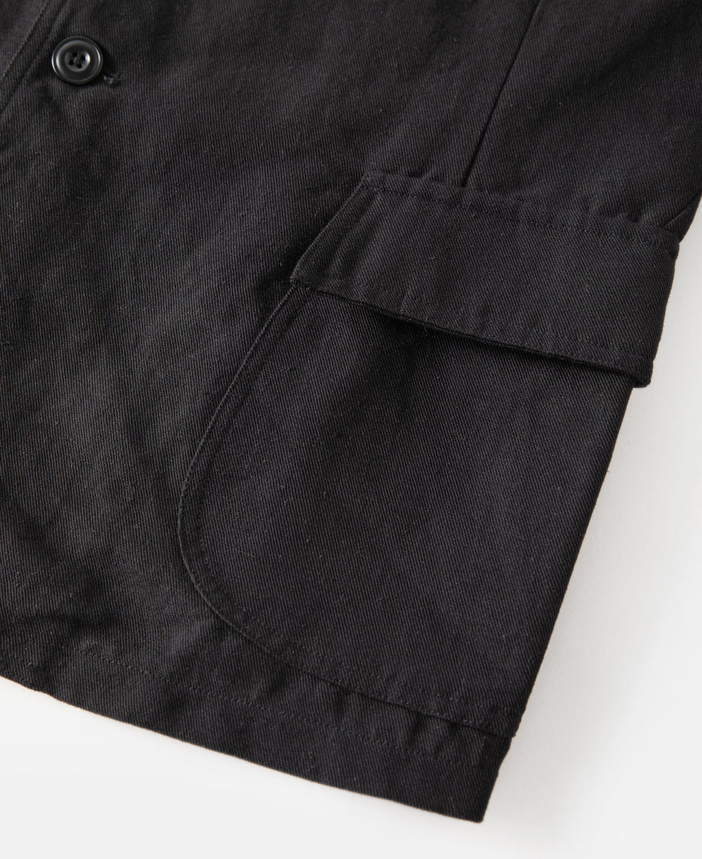 Textured Linen-Cotton Blend Sack Jacket – Black