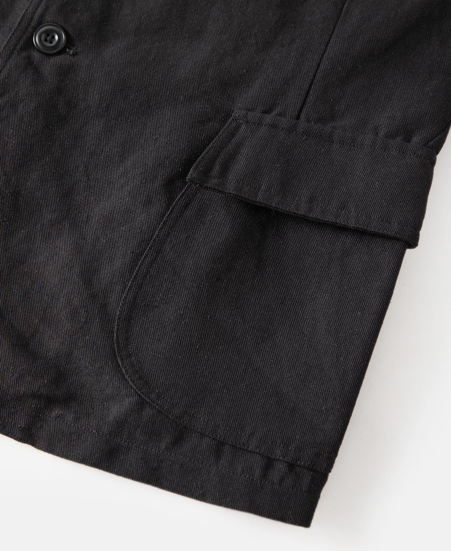 Textured Linen-Cotton Blend Sack Jacket – Black