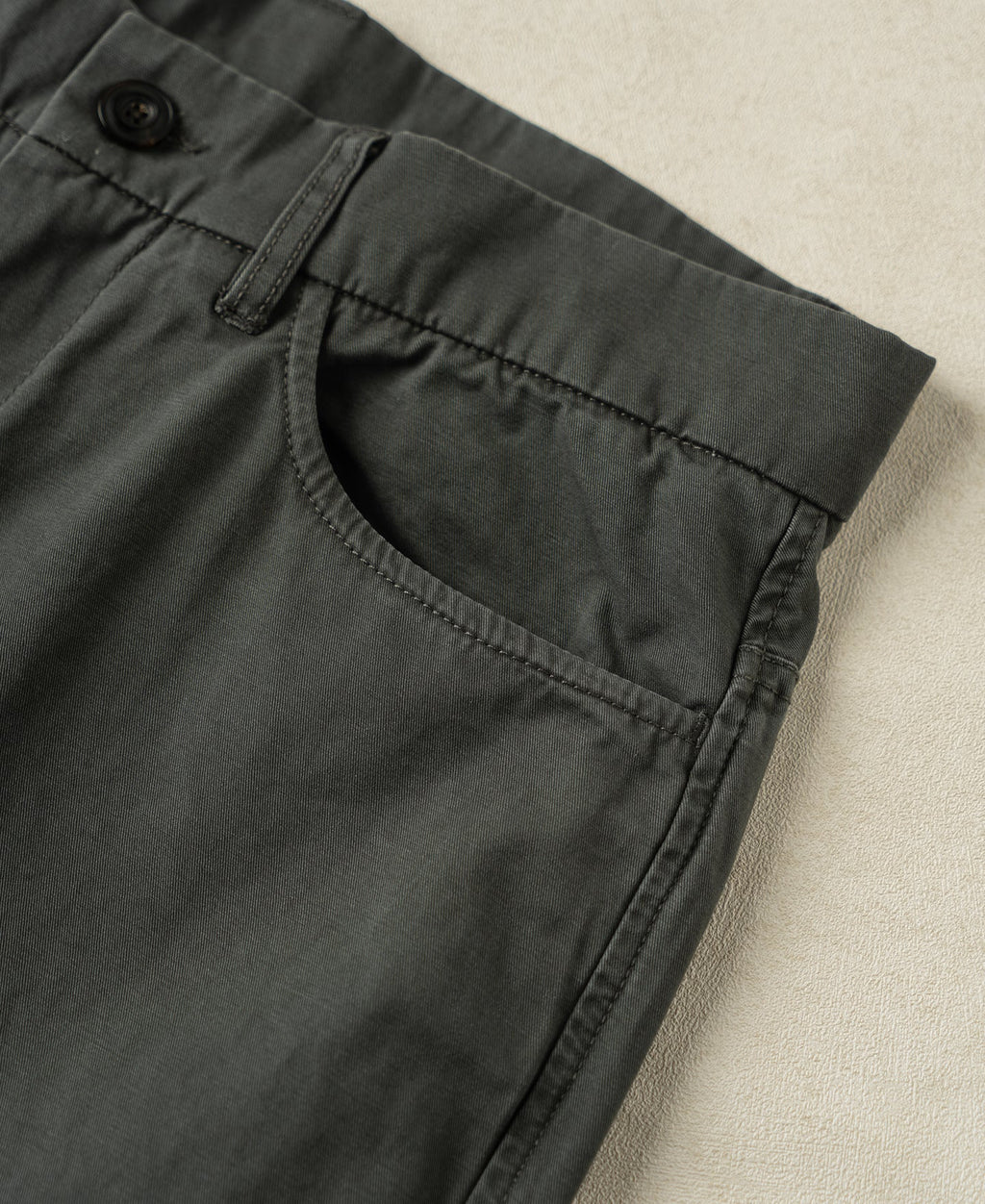 Vintage Washed Tapered 5-Pocket Pants - Dark Gray