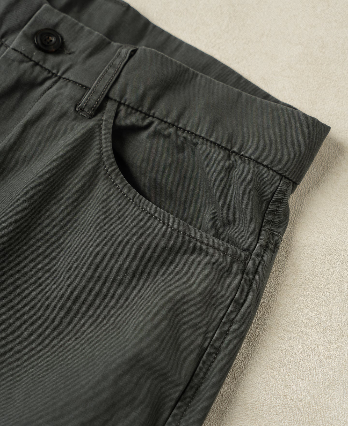 Vintage Washed Tapered 5-Pocket Pants - Dark Gray