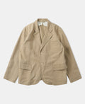 Textured Linen-Cotton Blend Sack Jacket – Khaki
