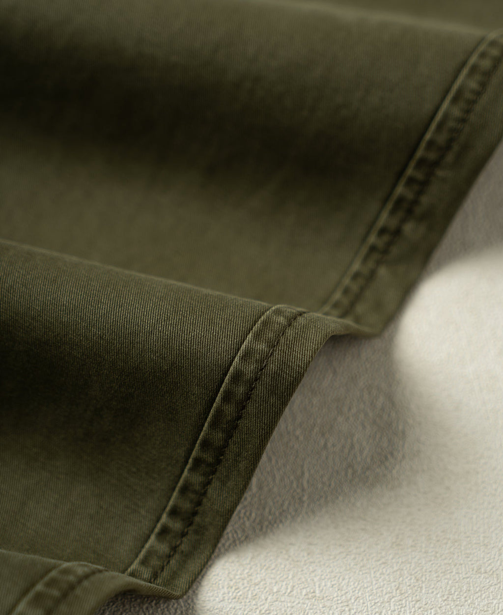 Vintage Washed Tapered 5-Pocket Pants - Olive