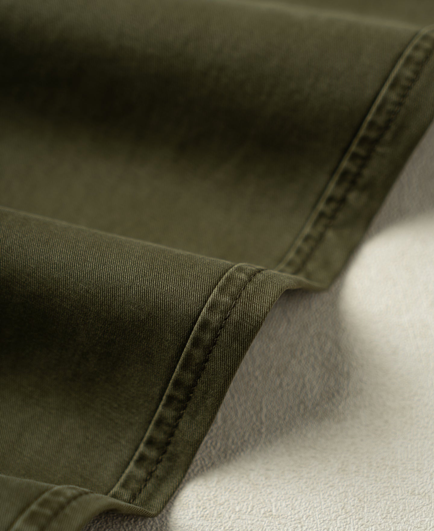 Vintage Washed Tapered 5-Pocket Pants - Olive