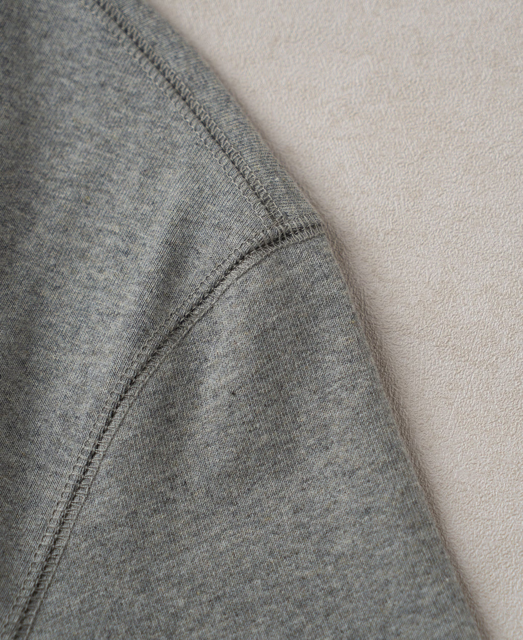 1950s V-Gusset Cotton T-Shirt - Heather Gray