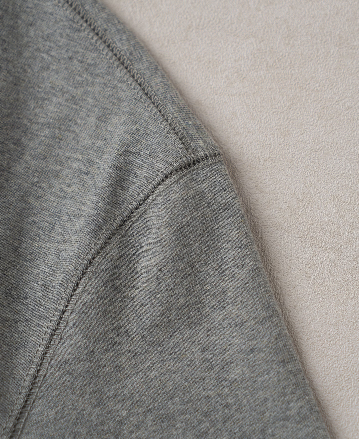 1950s V-Gusset Cotton T-Shirt - Heather Gray