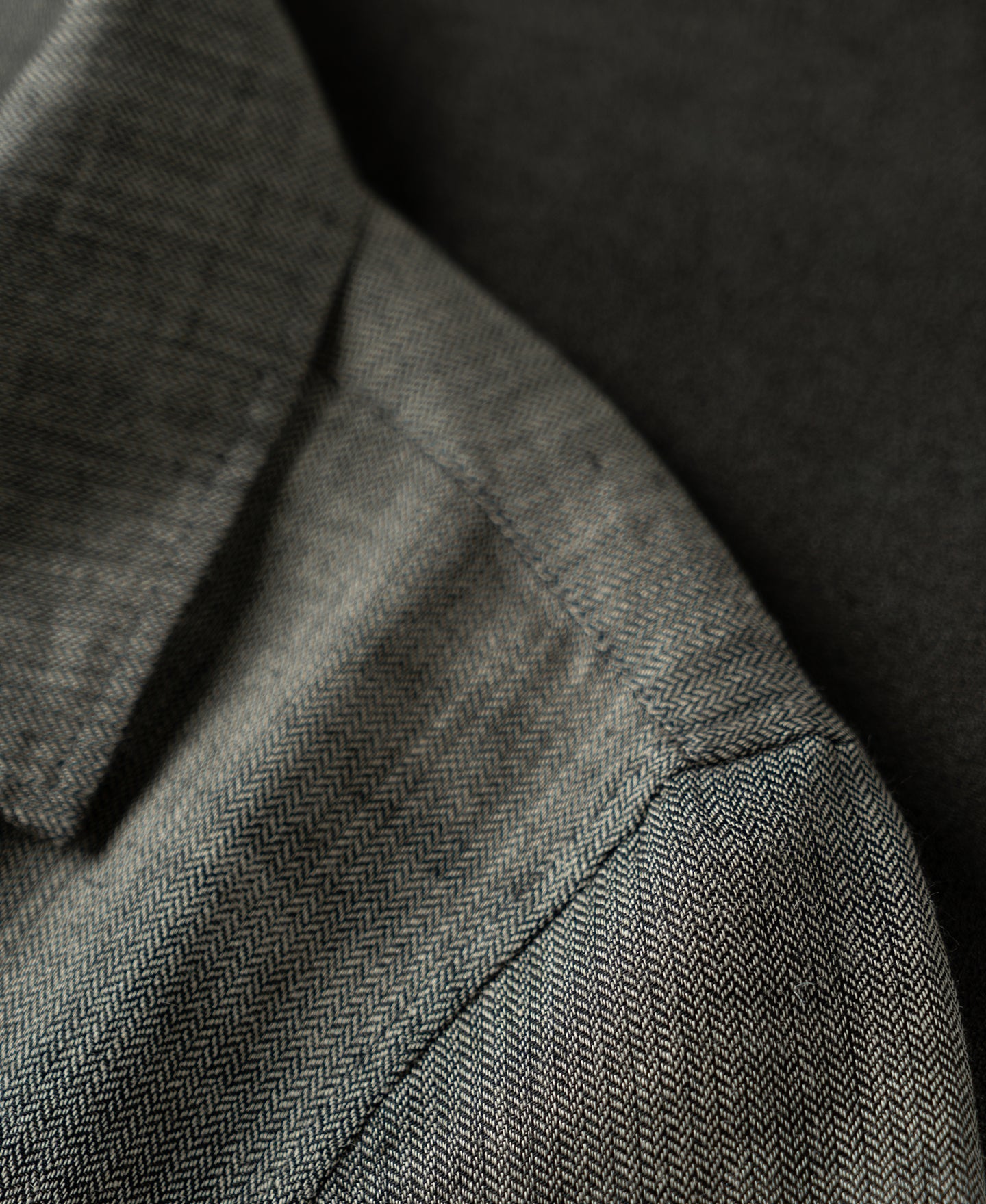 Relaxed Ramie Herringbone Cuban Shirt