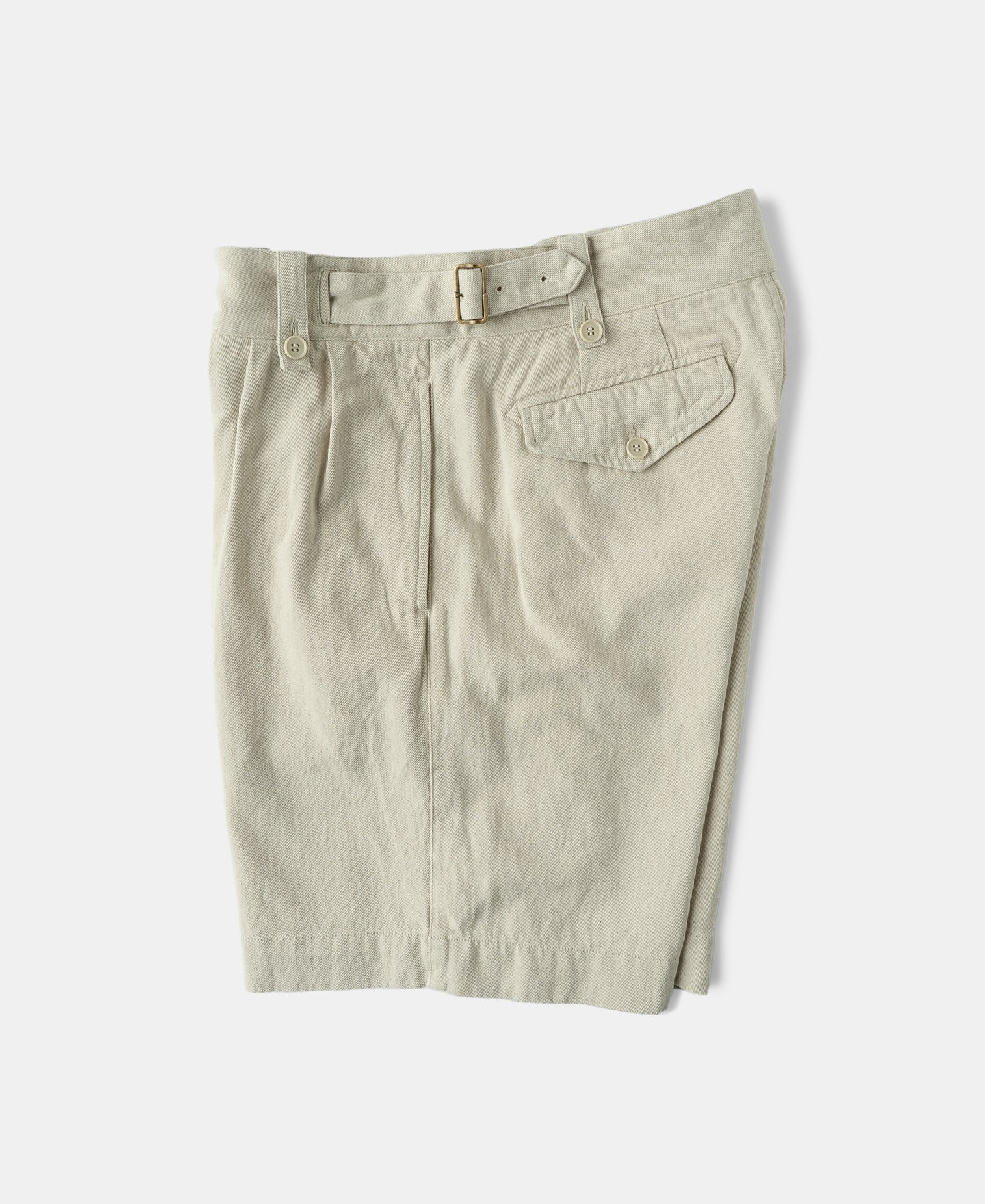 British Army Cotton-Linen Gurkha Shorts - Natural