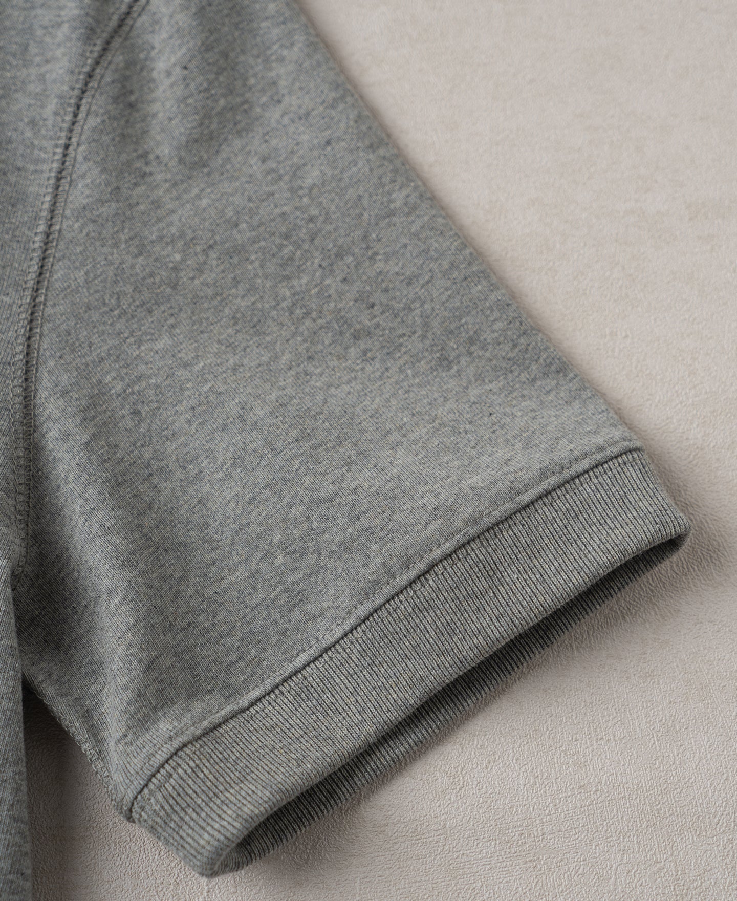 1950s V-Gusset Cotton T-Shirt - Heather Gray