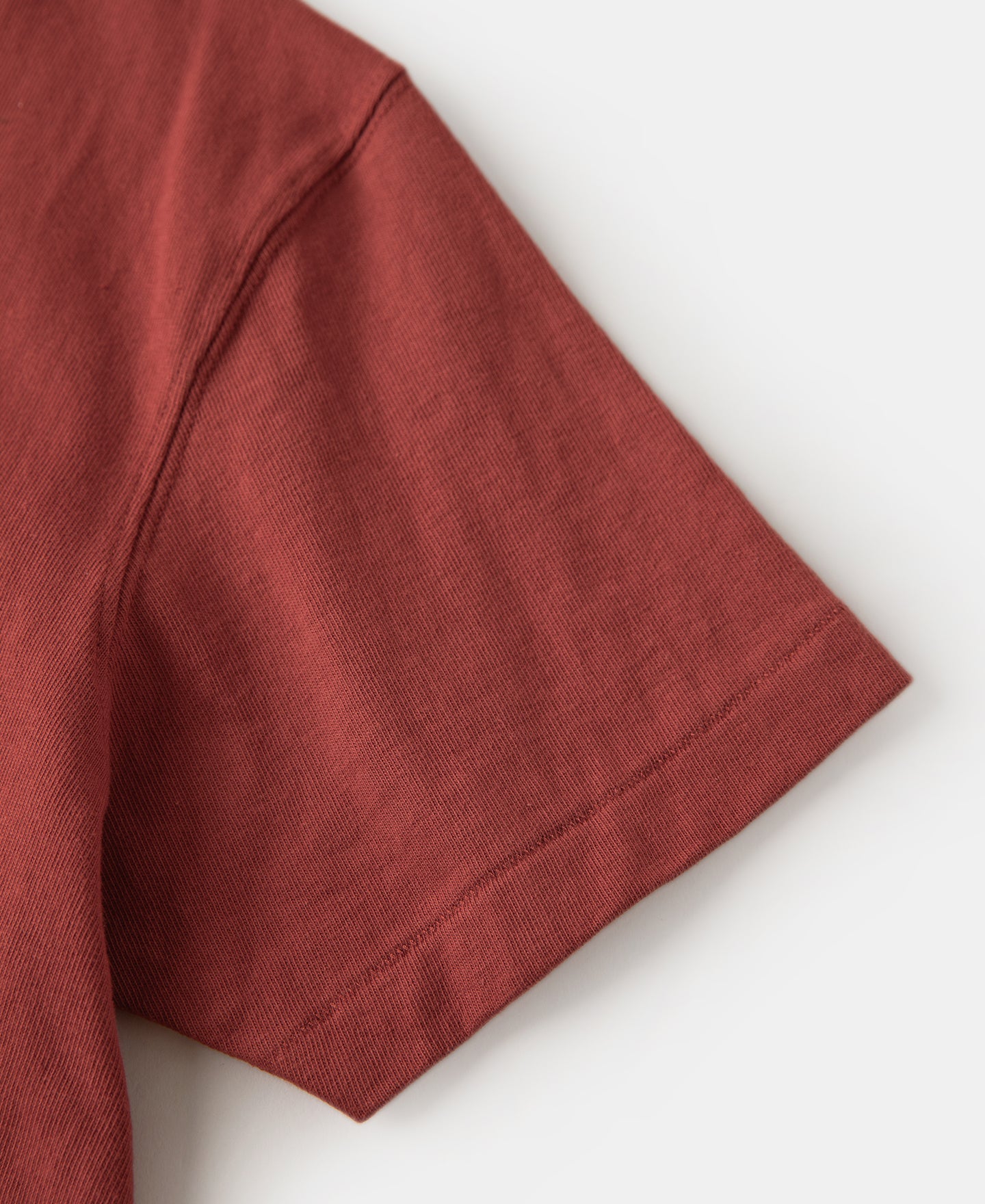 Cotton Tubular Crewneck T-Shirt - Brick Red