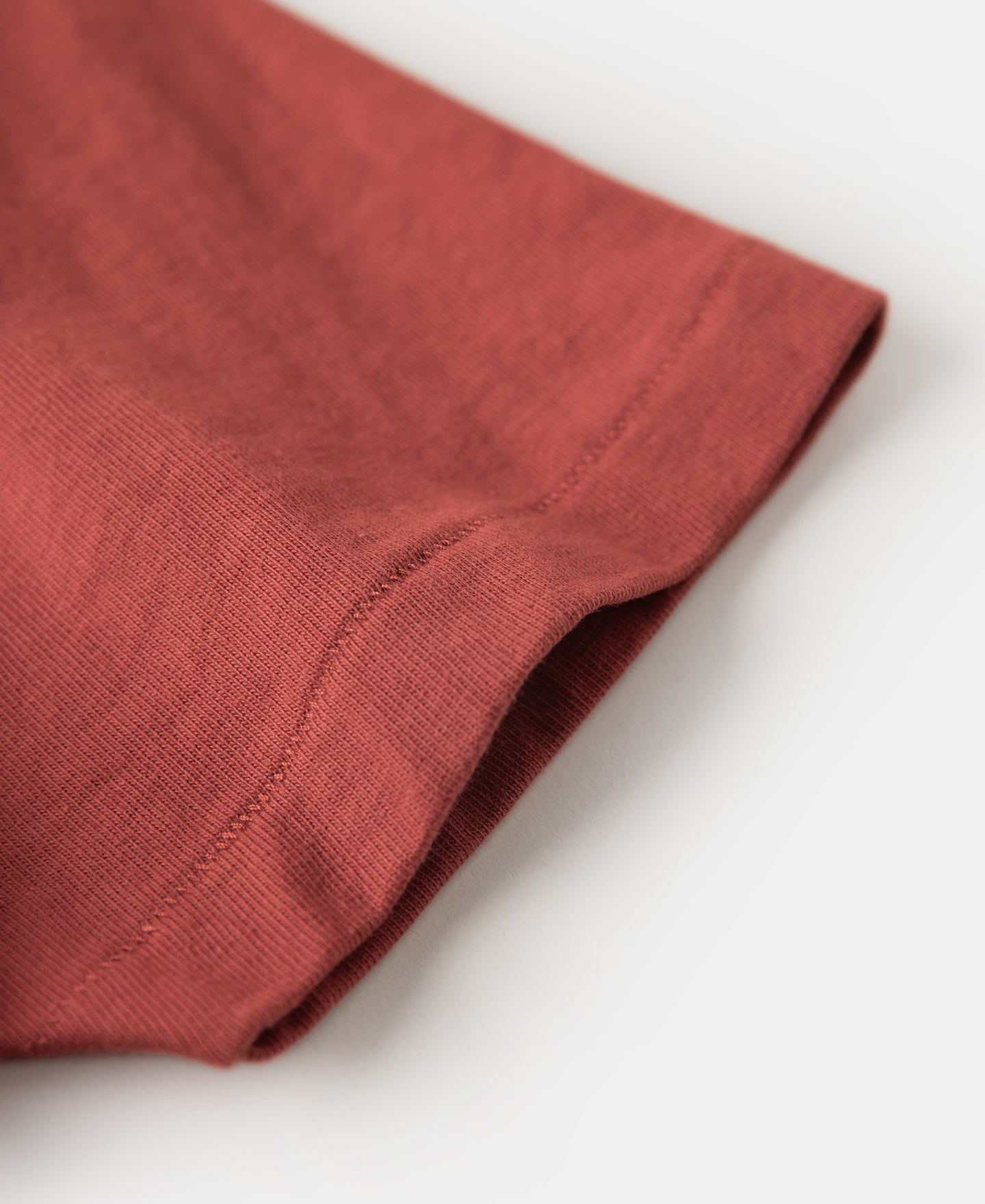 Cotton Tubular Crewneck T-Shirt - Brick Red