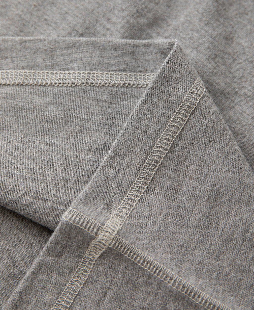 1940s Slub Cotton Henley Pocket T-Shirt - Gray