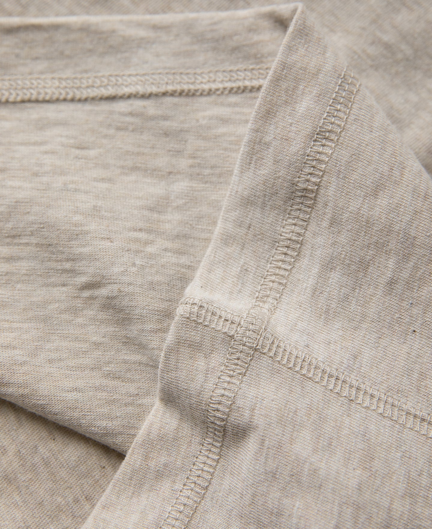 1940s Slub Cotton Henley Pocket T-Shirt - Oats