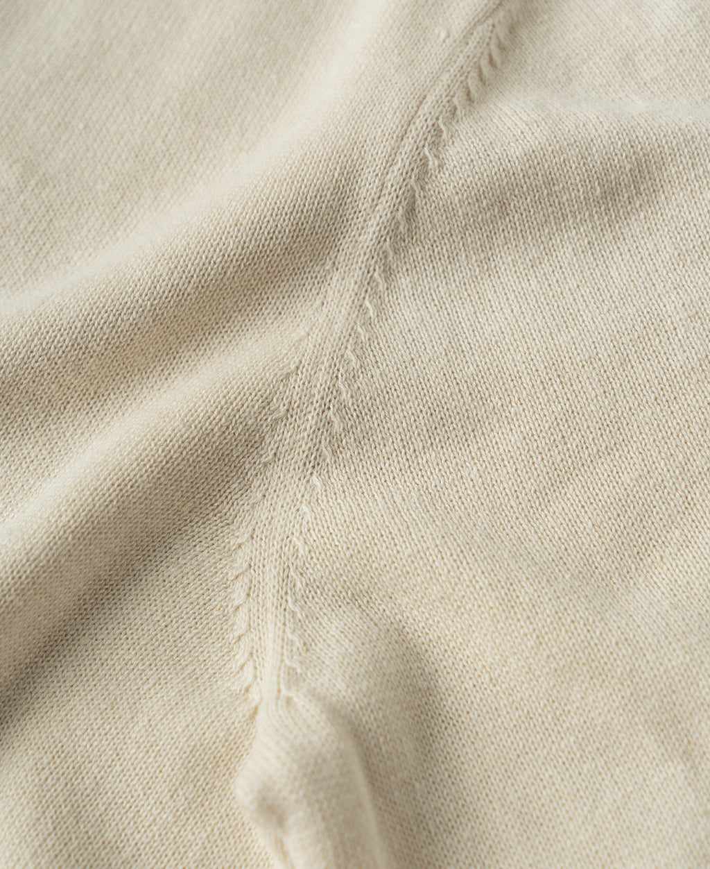 Linen Cotton Blend Knit Henley T-Shirt - Apricot