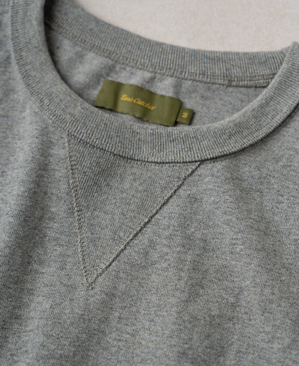 1950s V-Gusset Cotton T-Shirt - Heather Gray