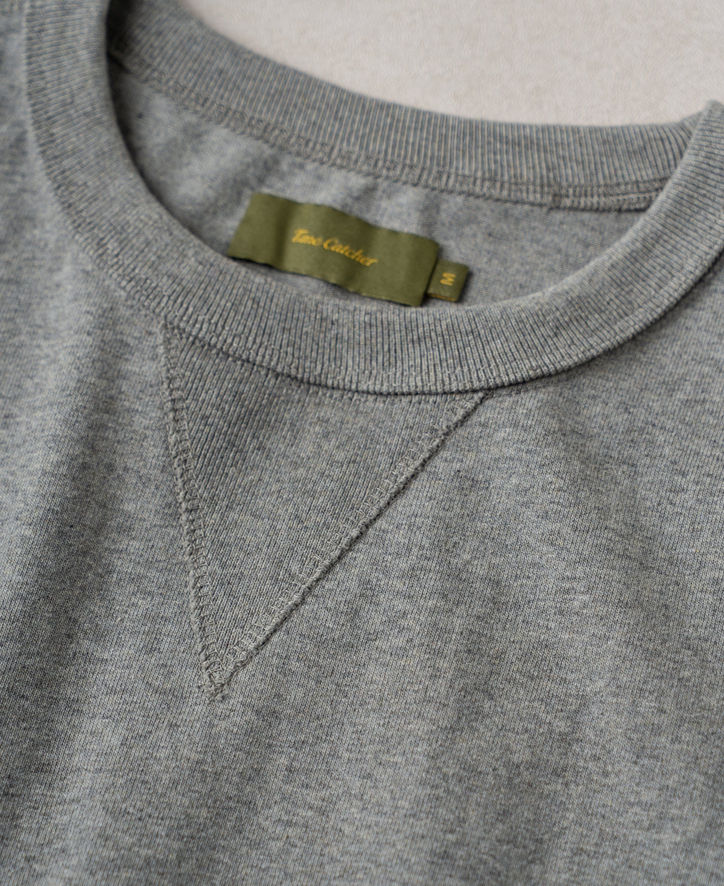 1950s V-Gusset Cotton T-Shirt - Heather Gray