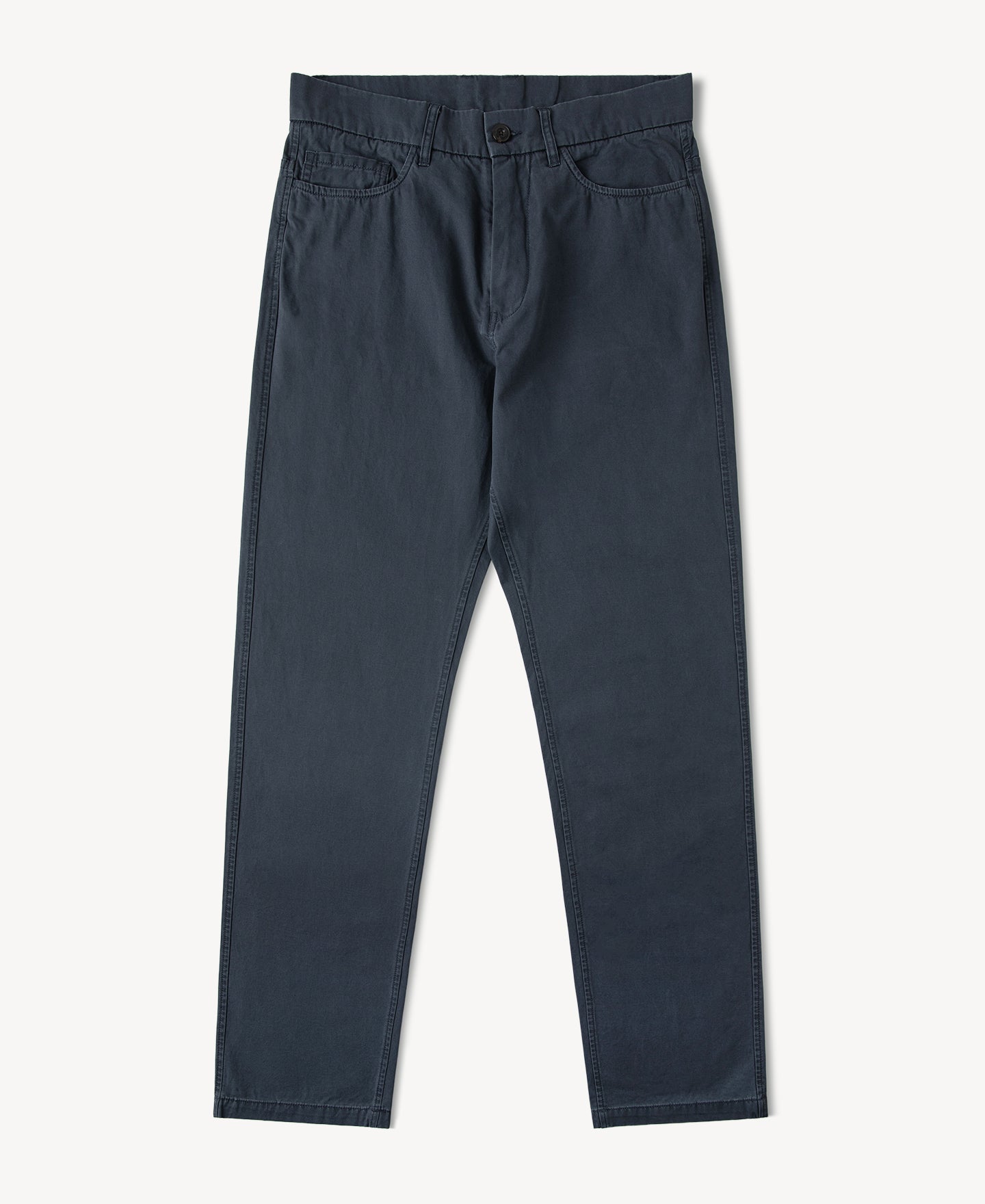 Vintage Washed Tapered 5-Pocket Pants - Navy