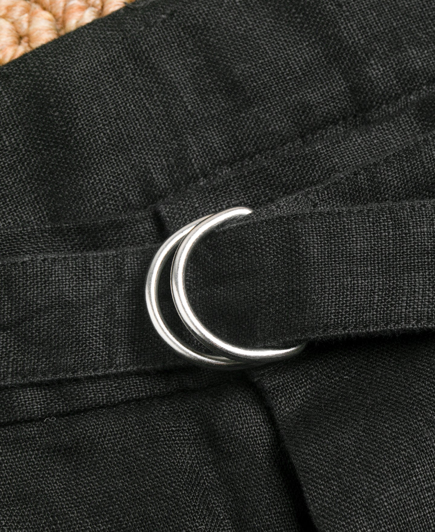 Linen Double Pleated Trousers - Black