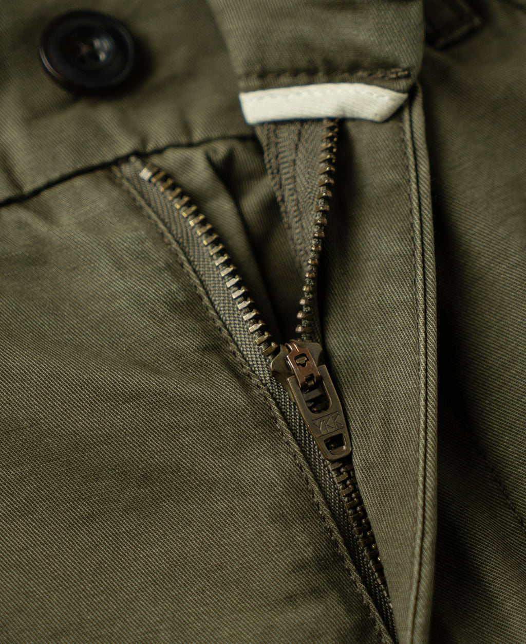 Vintage Washed Tapered 5-Pocket Pants - Olive