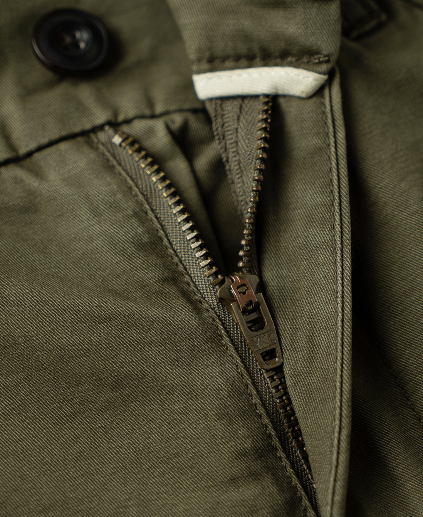 Vintage Washed Tapered 5-Pocket Pants - Olive